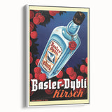 Vintage Basler-Dybli Kirsch Poster - Retro Liquor Advertising Art