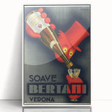 Vintage Soave Bertani Verona Advertising Poster - Retro Wall Art