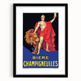 Vintage Bière Champigneulles Advertising Poster - Retro Wall Art
