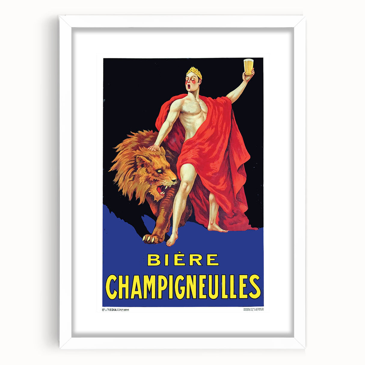 Vintage Bière Champigneulles Advertising Poster - Retro Wall Art