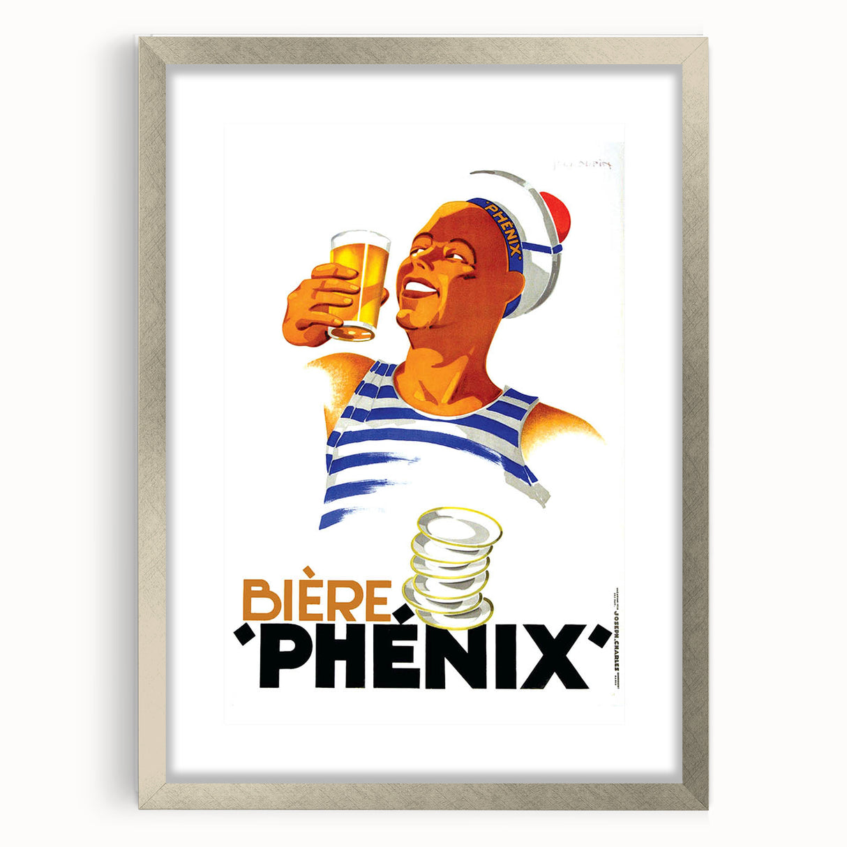 Vintage Bière Phénix Advertising Poster - Retro Wall Art