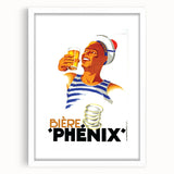 Vintage Bière Phénix Advertising Poster - Retro Wall Art