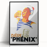 Vintage Bière Phénix Advertising Poster - Retro Wall Art