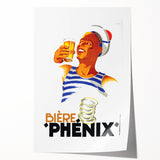 Vintage Bière Phénix Advertising Poster - Retro Wall Art