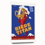 Vintage Advertising Poster: Bières Titan Retro Wall Art