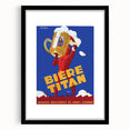 Vintage Advertising Poster: Bières Titan Retro Wall Art