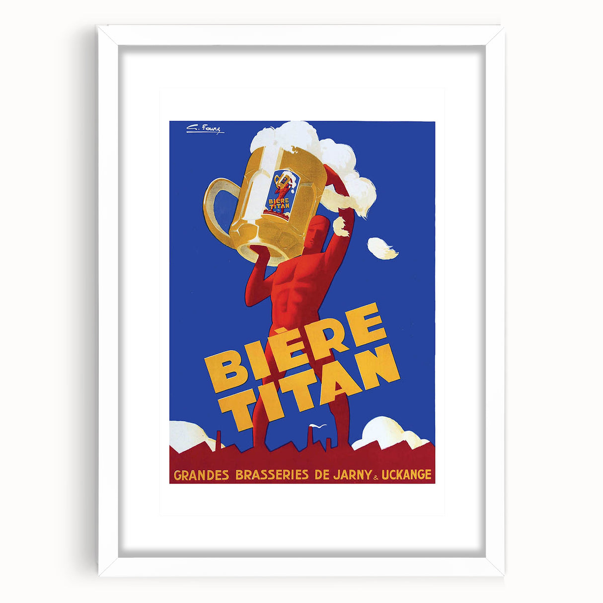 Vintage Advertising Poster: Bières Titan Retro Wall Art