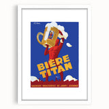 Vintage Advertising Poster: Bières Titan Retro Wall Art