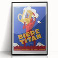 Vintage Advertising Poster: Bières Titan Retro Wall Art