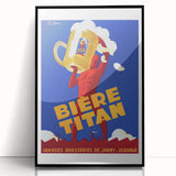 Vintage Advertising Poster: Bières Titan Retro Wall Art
