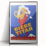 Vintage Advertising Poster: Bières Titan Retro Wall Art