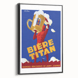 Vintage Advertising Poster: Bières Titan Retro Wall Art