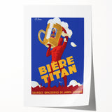 Vintage Advertising Poster: Bières Titan Retro Wall Art