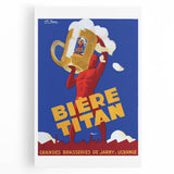 Vintage Advertising Poster: Bières Titan Retro Wall Art