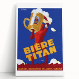 Vintage Advertising Poster: Bières Titan Retro Wall Art