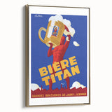 Vintage Advertising Poster: Bières Titan Retro Wall Art