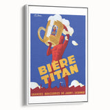 Vintage Advertising Poster: Bières Titan Retro Wall Art