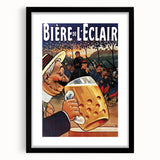 Vintage Advertising Poster: Biere de l'Eclair Retro Wall Art