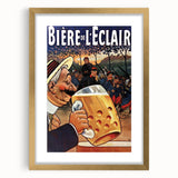 Vintage Advertising Poster: Biere de l'Eclair Retro Wall Art