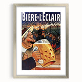 Vintage Advertising Poster: Biere de l'Eclair Retro Wall Art
