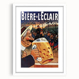 Vintage Advertising Poster: Biere de l'Eclair Retro Wall Art