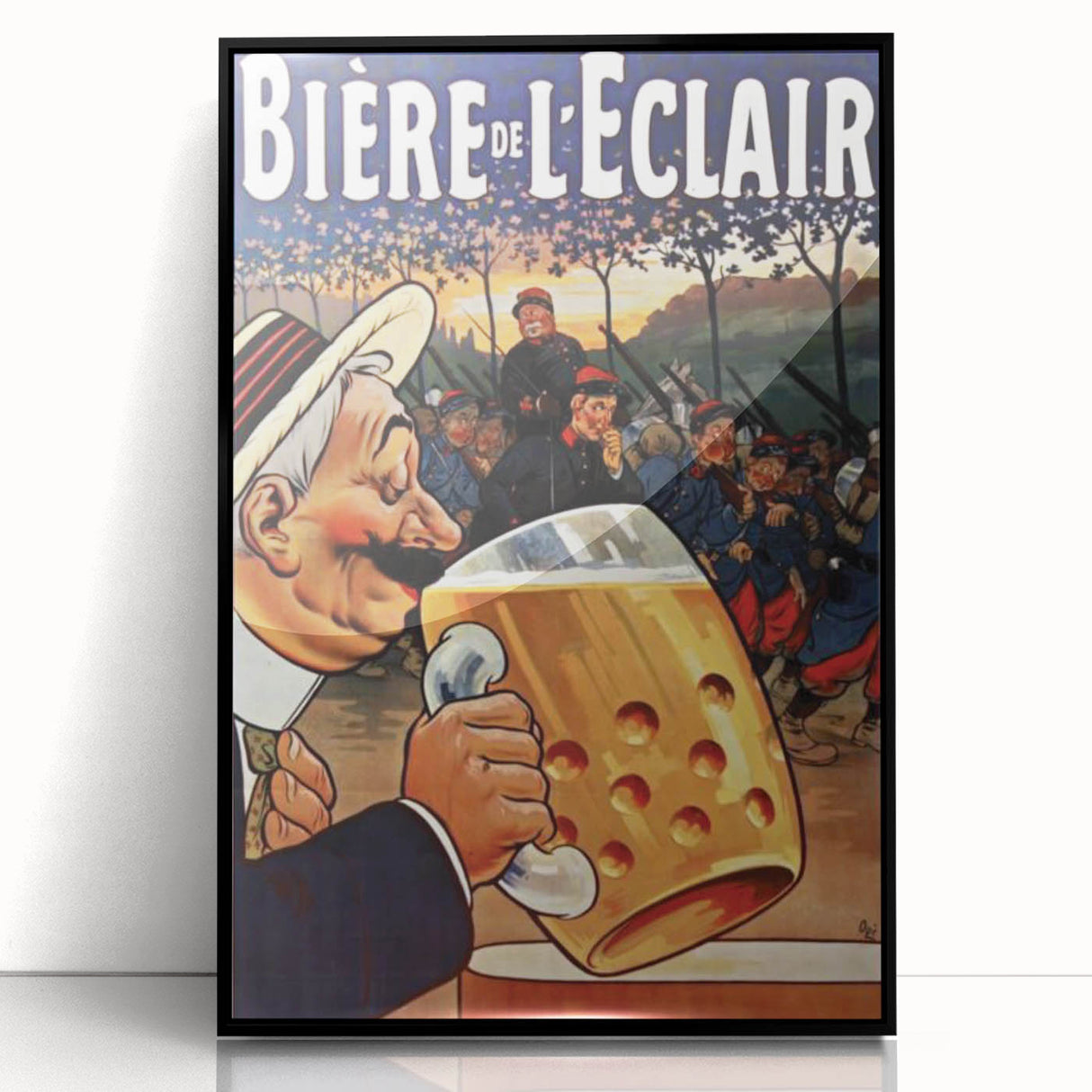 Vintage Advertising Poster: Biere de l'Eclair Retro Wall Art