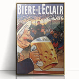 Vintage Advertising Poster: Biere de l'Eclair Retro Wall Art
