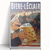 Vintage Advertising Poster: Biere de l'Eclair Retro Wall Art