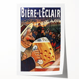 Vintage Advertising Poster: Biere de l'Eclair Retro Wall Art