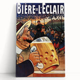 Vintage Advertising Poster: Biere de l'Eclair Retro Wall Art