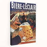 Vintage Advertising Poster: Biere de l'Eclair Retro Wall Art