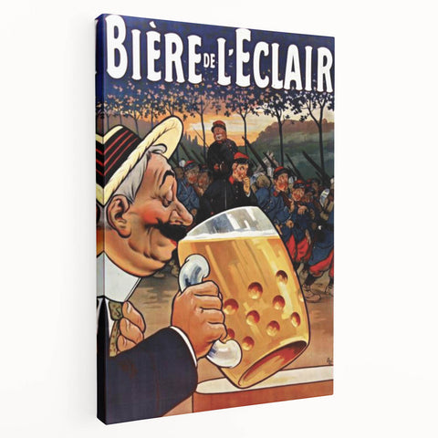 Vintage Advertising Poster: Biere de l'Eclair Retro Wall Art
