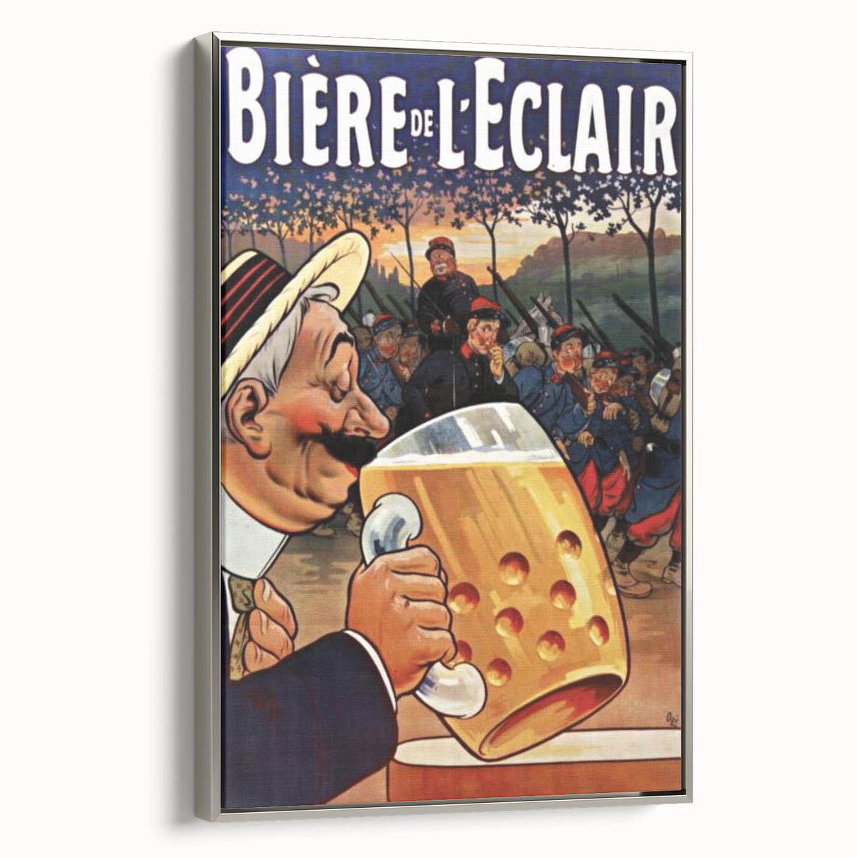 Vintage Advertising Poster: Biere de l'Eclair Retro Wall Art