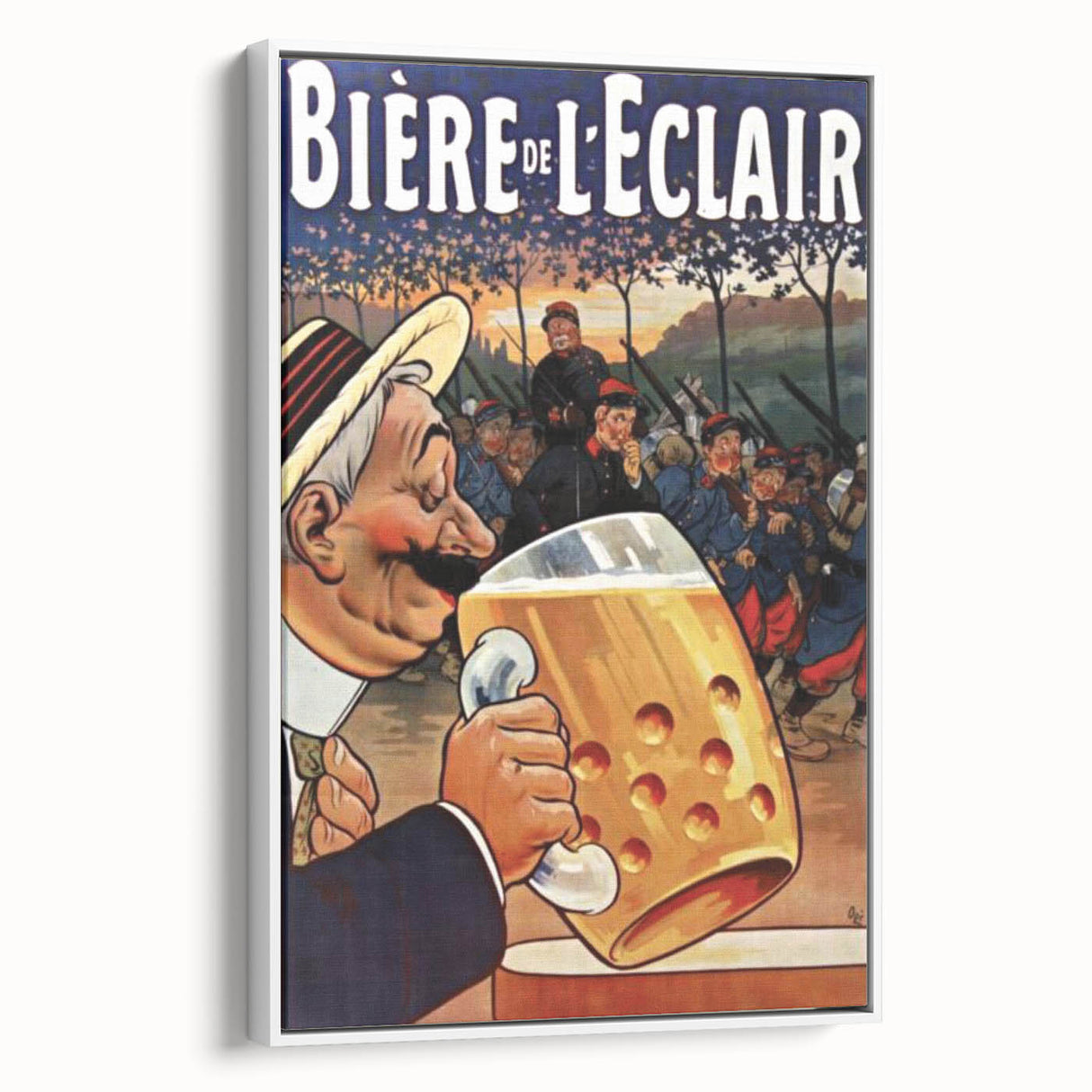 Vintage Advertising Poster: Biere de l'Eclair Retro Wall Art