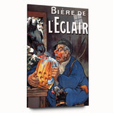 Vintage Advertising Poster: Bière de l'Eclair Retro Wall Art