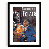 Vintage Advertising Poster: Bière de l'Eclair Retro Wall Art