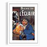 Vintage Advertising Poster: Bière de l'Eclair Retro Wall Art