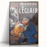 Vintage Advertising Poster: Bière de l'Eclair Retro Wall Art