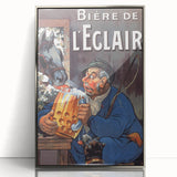 Vintage Advertising Poster: Bière de l'Eclair Retro Wall Art