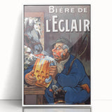 Vintage Advertising Poster: Bière de l'Eclair Retro Wall Art