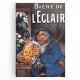 Vintage Advertising Poster: Bière de l'Eclair Retro Wall Art