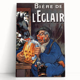 Vintage Advertising Poster: Bière de l'Eclair Retro Wall Art