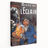 Vintage Advertising Poster: Bière de l'Eclair Retro Wall Art