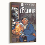 Vintage Advertising Poster: Bière de l'Eclair Retro Wall Art