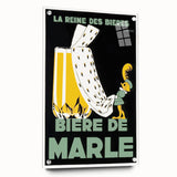 Vintage Advertising Poster: Bières de Marle Retro Wall Art