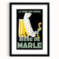 Vintage Advertising Poster: Bières de Marle Retro Wall Art