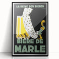 Vintage Advertising Poster: Bières de Marle Retro Wall Art