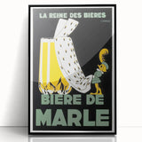 Vintage Advertising Poster: Bières de Marle Retro Wall Art