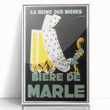 Vintage Advertising Poster: Bières de Marle Retro Wall Art