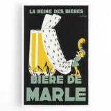 Vintage Advertising Poster: Bières de Marle Retro Wall Art